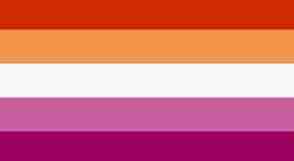 orange and pink lesbian flag