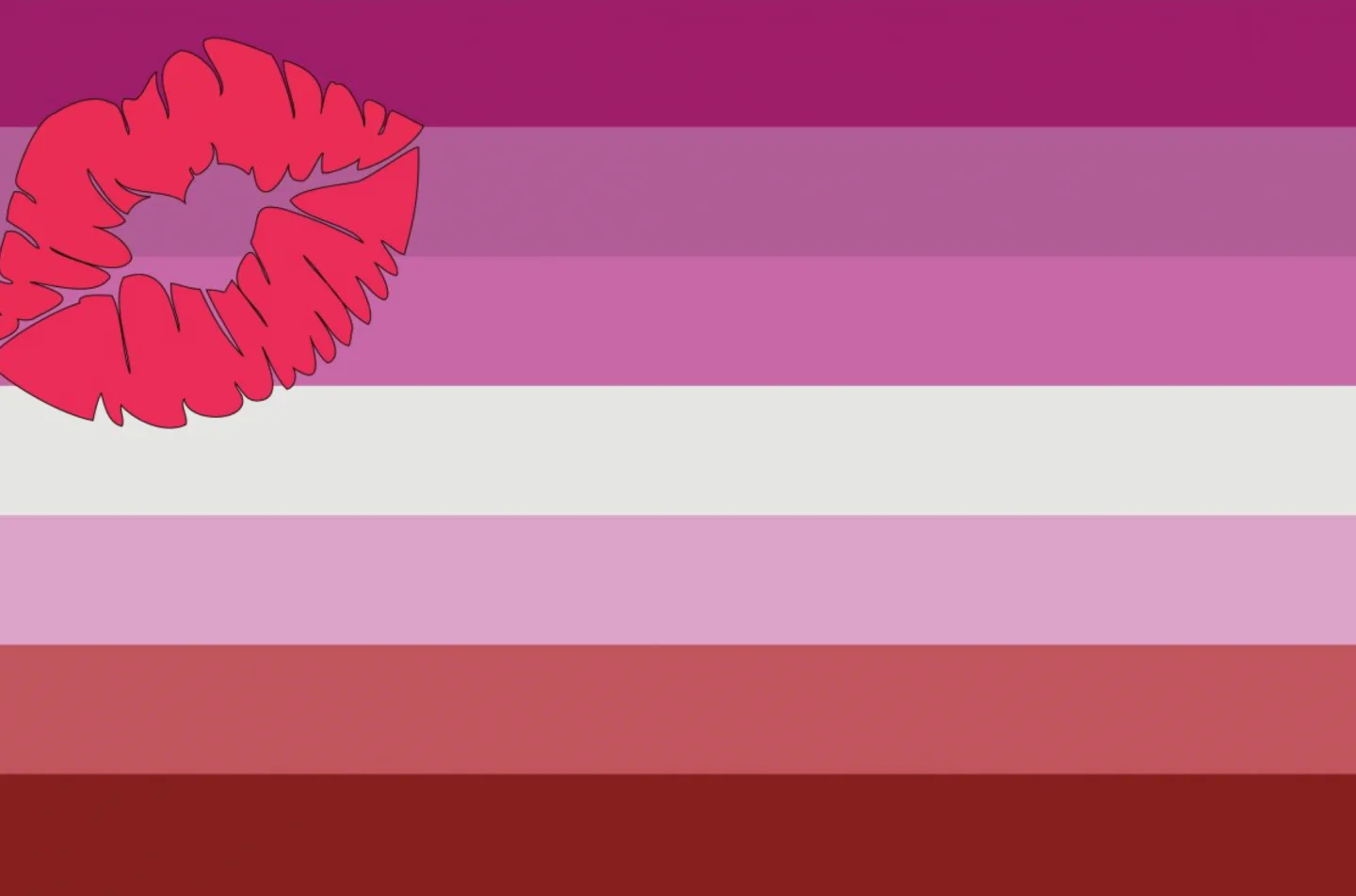 The Lipstick Lesbian Flag