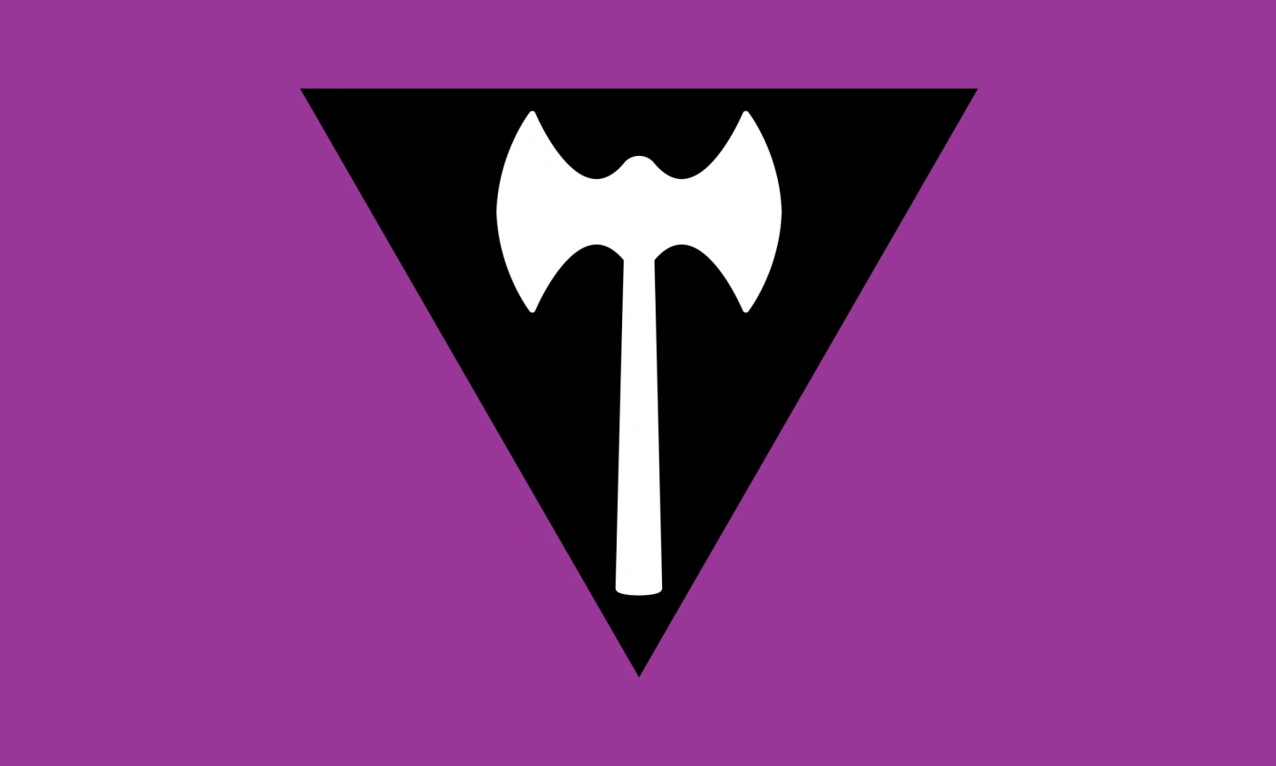 The Labrys Flag - lesbian flag 