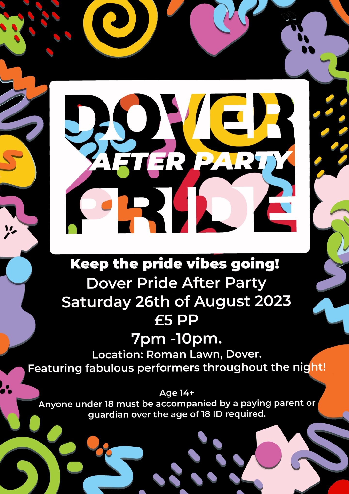 after party poster for dover pride 2023