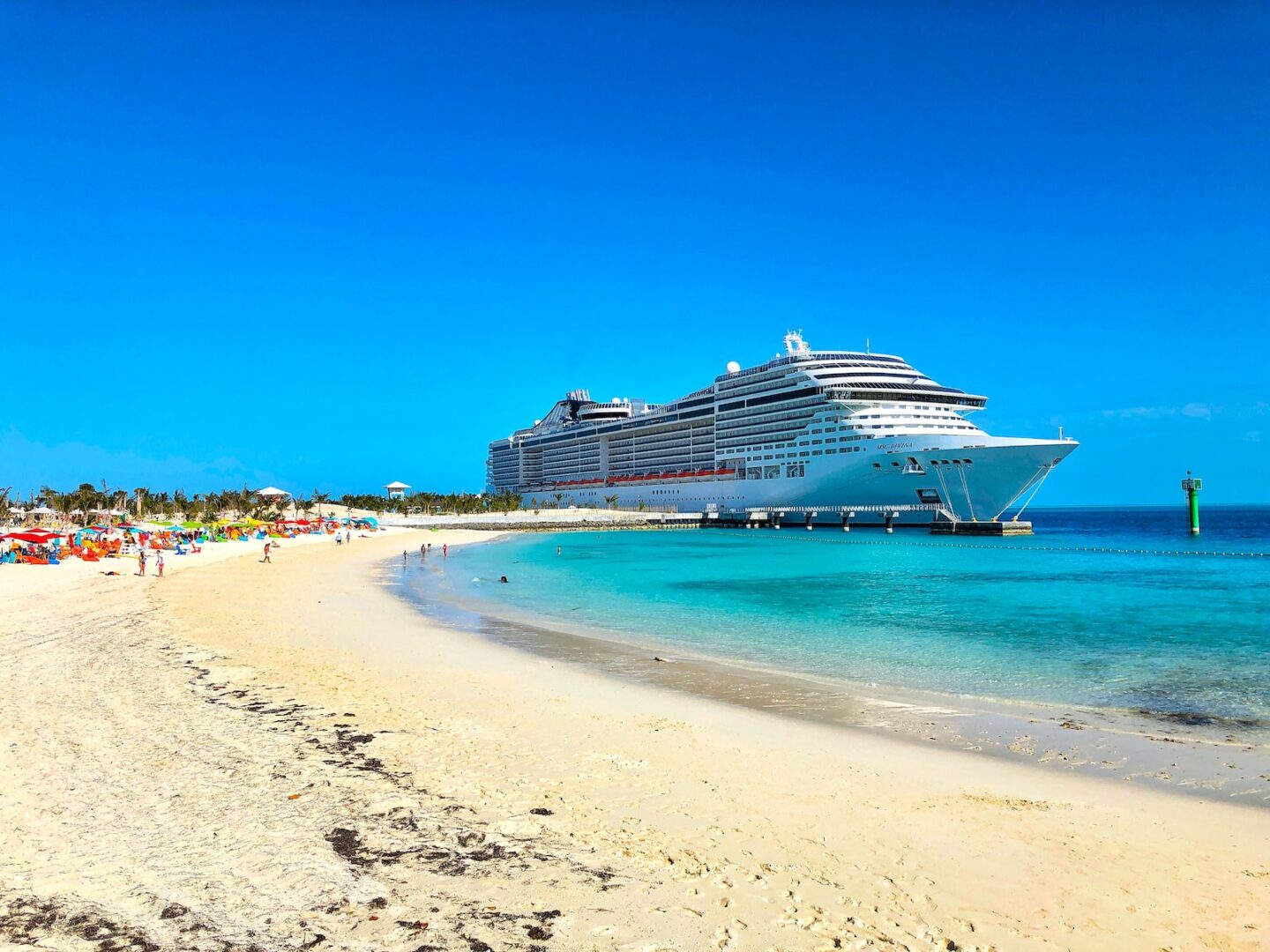 white cruise ship on sea during daytime