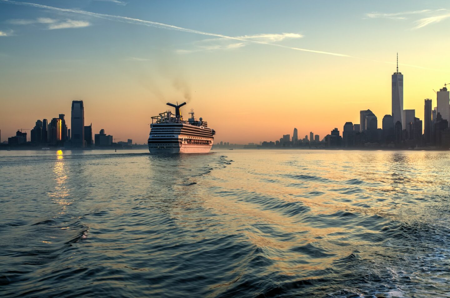 white and black lesbian cruise ship on body of water